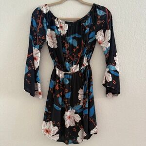 Billabong Floral Print Mini‎ Dress Bohemian Flowy Casual S